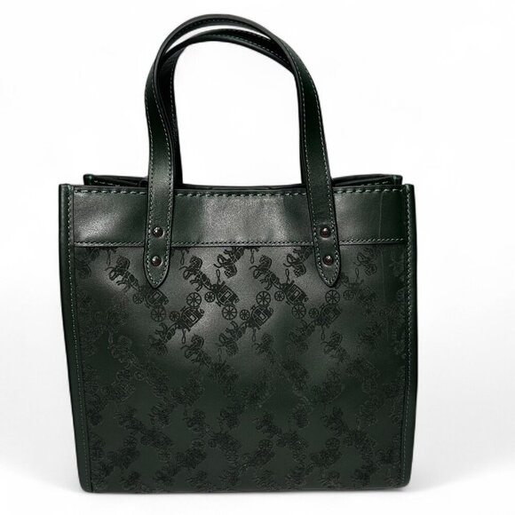 COACH Field Tote 22 with Horse and Carriage Shoulder/Crossbody Bag, Green, NWOT - Picture 13 of 13